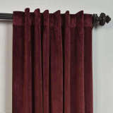CUSTOM Birkin Burgundy Velvet Curtain Drapery With Lining For Traverse Rod Pole or Track