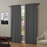 Set of 2 Back Tab or Rod Pocket Thermal Insulated Blackout Curtain Paz