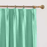 CUSTOM Lao Hang Zhou Aqua Mist Polyester Cotton Thermal Insulated Curtain