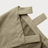 Textured Faux Linen Window Curtain Tab Top Drapery Olive