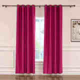 CUSTOM Lao Hang Zhou Burgundy Polyester Cotton Thermal Insulated Curtain