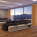 Rod Pocket Dust Proof Rhomboid Jacquard Curtain Two-Toned Damask Diamond with Blackout Lined NINA