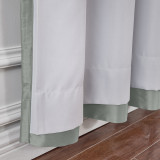 3 Inches Rod Pocket Soundproof Fuax Silk Window Curtain Panel with Blackout Lined LHZ