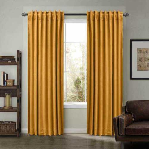 CUSTOM Birkin Orange Velvet Curtain Drapery With Lining For Traverse Rod Pole or Track