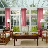 Indoor Outdoor Sheer Curtain Rod Pocket with 1 Inch Flange Wide Opulent Voile Drape SCANDINA