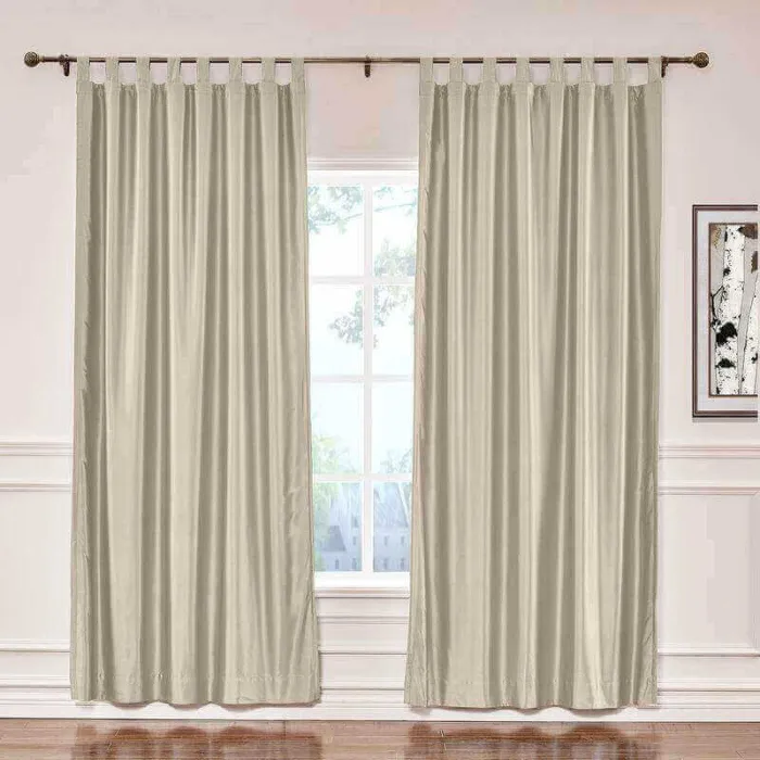 CUSTOM Lao Hang Zhou Beige Polyester Cotton Thermal Insulated Curtain