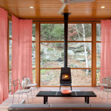 Indoor Outdoor Sheer Curtain Rod Pocket with 1 Inch Flange Wide Opulent Voile Drape SCANDINA