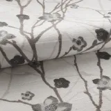 Nickel Grommet Plum Blossom Polyester Blackout Lined Curtain Drape Sofitel