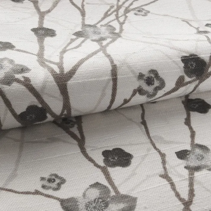 Nickel Grommet Plum Blossom Polyester Blackout Lined Curtain Drape Sofitel