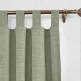 CUSTOM Liz Grey Polyester Linen Window Curtain Drapery with Lined