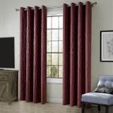 Antique Bronze Grommet Wrinkle Blackout Curtain Drapes