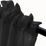 Indoor Outdoor Sheer Curtain Rod Pocket with 1 Inch Flange Wide Opulent Voile Drape SCANDINA