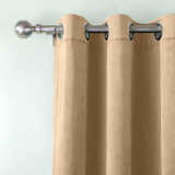 CUSTOM Birkin Kakhi Velvet Curtain Drapery With Lining For Traverse Rod Pole or Track