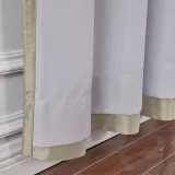 CUSTOM Lao Hang Zhou Beige Polyester Cotton Thermal Insulated Curtain