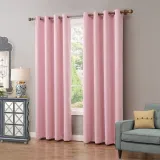 Set of 2 Antique Bronze Grommet Thermal Insulated Blackout Curtain Paz
