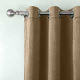 CUSTOM Birkin Taupe Camel Velvet Curtain Drapery With Lining For Traverse Rod Pole or Track