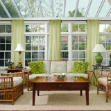 Indoor Outdoor Sheer Curtain Rod Pocket with 1 Inch Flange Wide Opulent Voile Drape SCANDINA