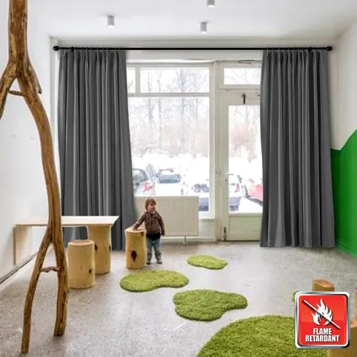 Flame Retardant Fireproof Curtain Thermal Insulated Drapery REGAL