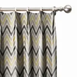 Chevon Zigzag Print Polyester Cotton Curtain ADA