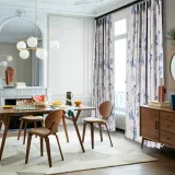 Rural Pastoral Print Window Curtain Panel LUNA