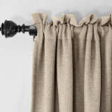 CUSTOM Olive Beige Sand Luxury Textured Faux Linen Curtain