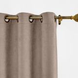 CUSTOM Kante Dark Liver Polyester Cotton Drapery With Lining Curtains