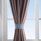 Set of 2 Curtain TieBack Holdback Each with Snap Polyester Blackout