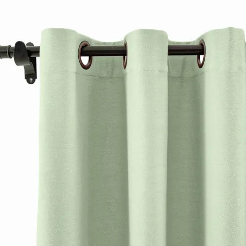 Grommet Cotton Blend Room Darkening Blackout Curtain with Liner Capri