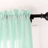 CUSTOM Scandina Mint Indoor Outdoor Sheer Curtain Voile Drapery