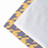 Abstract Print Polyester Linen Curtain Drapery with Privacy Blackout Thermal Lining CLARK