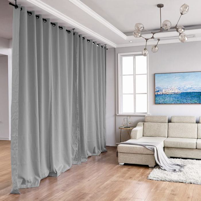 Hanging Rod Room Divider Curtain Kit for Any Space