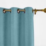CUSTOM Kante Everglade Teal Polyester Cotton Drapery With Lining Curtains