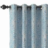 Paisley Print Polyester Linen Curtain Drapery with Privacy Blackout Thermal Lining ARIEL