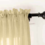 CUSTOM Scandina Taupe Indoor Outdoor Sheer Curtain Voile Drapery