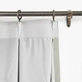CUSTOM Kante Beige Gray Polyester Cotton Drapery With Lining Curtains