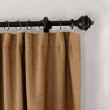 CUSTOM Olive Orange Luxury Textured Faux Linen Curtain