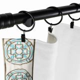 AMARA Polyester Linen Curtain Drapery With Decorative Trim Custom Sold Per Pair
