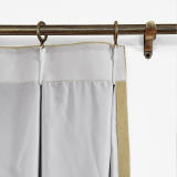 Polyester Cotton Drapery With Blackout Lining Pinch Pleat Curtain Kantee
