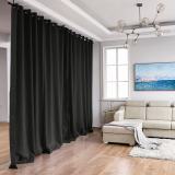Hanging Rod Room Divider Flame Retardant Fireproof Curtain Kit for Any Space