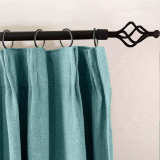CUSTOM Olive Turquiose Luxury Textured Faux Linen Curtain