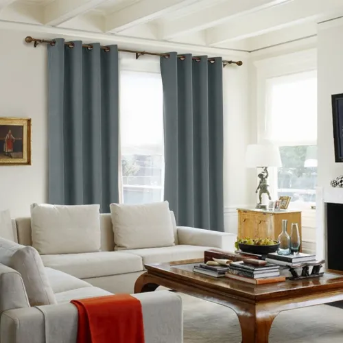 KANTE Polyester Cotton Drapery With Lining Curtains