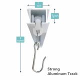 Ceiling Track Room Divider Flame Retardant Fireproof Curtain Kit for Any Space