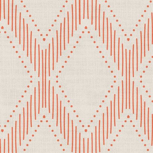 Geometric Print Polyester Linen Curtain Drapery with Privacy Blackout Thermal Lining CAROL