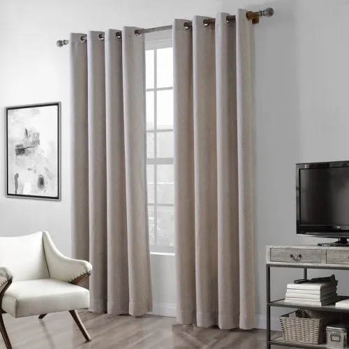 Polyester Chenille Jacquard Curtain Wave Soft Handfeel Drape ZINGE
