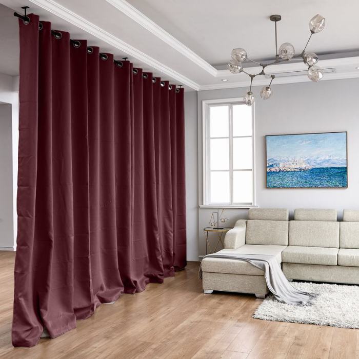 Hanging Rod Room Divider Curtain Kit for Any Space
