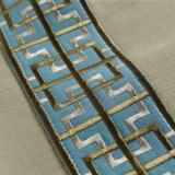 AMARA Polyester Linen Curtain Drapery With Decorative Trim Custom Sold Per Pair