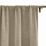 CUSTOM Liz Rosy Brown Polyester Linen Curtain Drapery with Lined
