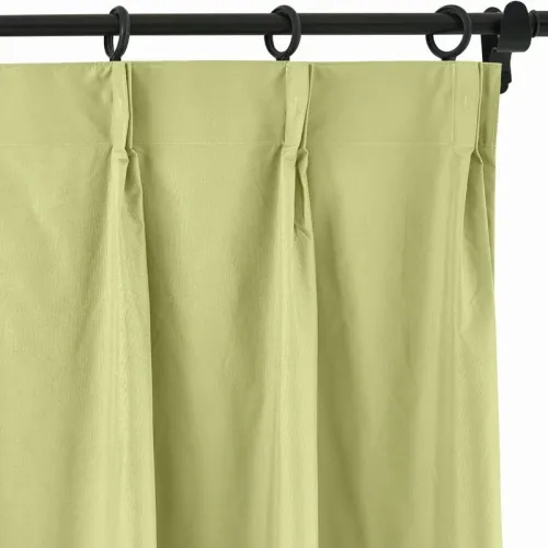 100% Blackout Curtain Pinch Pleat Thermal Foam Coated Drapery Saba