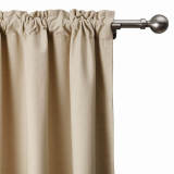 Floral Print Polyester Linen Curtain Drapery with Privacy Blackout Thermal Lining BILLY