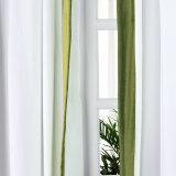 ADAH Velvet Curtain Drapery with Color Border Custom Sold Per Pair